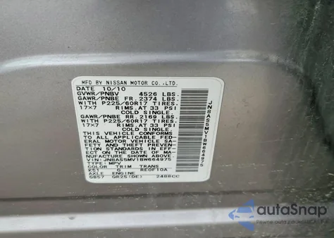 2011 Nissan Rogue S z USA, uszkodzony, nr VIN JN8AS5MV1BW664975